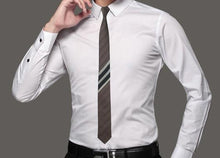 Load image into Gallery viewer, Brown Striped Slim Tie