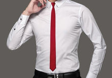 Load image into Gallery viewer, Red and Black Striped Slim Tie