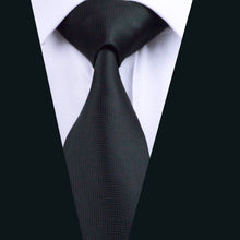 Load image into Gallery viewer, Satin Black Solid Silk Tie