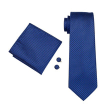 Load image into Gallery viewer, Blue Dots Geometric Tie Set