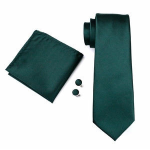 Sea Green Solid Tie Set