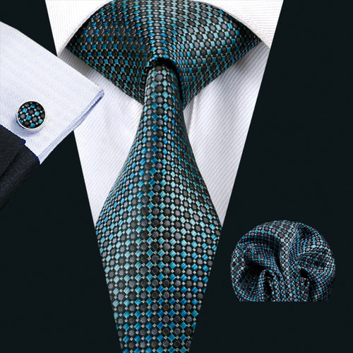 Aqua Dots Geometric Tie Set