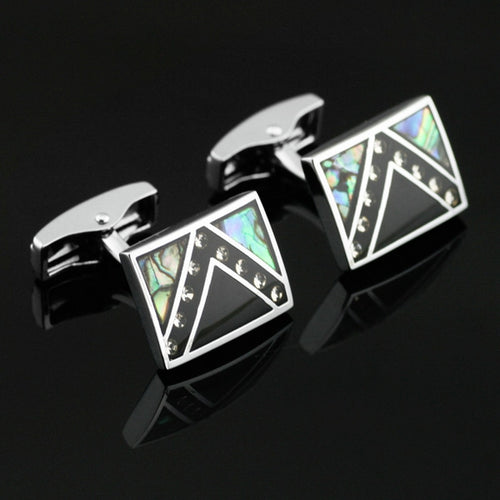 Black and Silver Gem Cufflinks