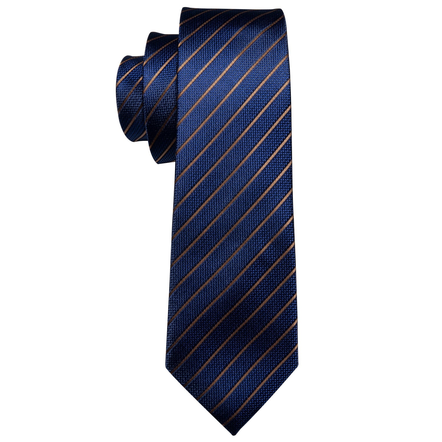 Midnight blue and black regimental motif silk tie set